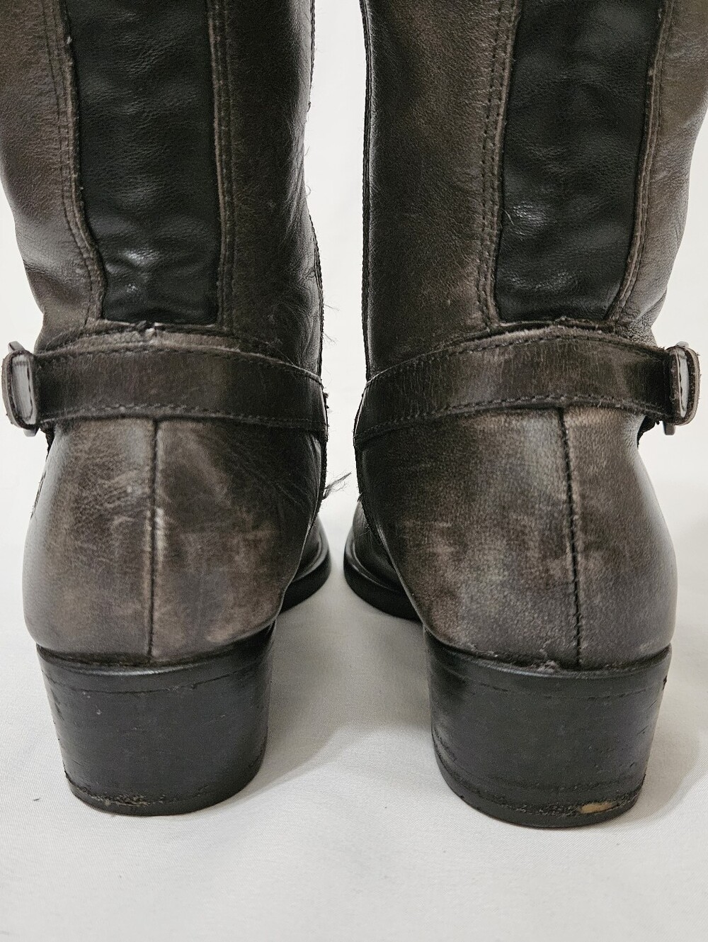 Born Distressed Gray Helen Knee High Riding Boots Womens Shoes D78660 7.5 M WC - Picture 7 of 9